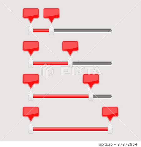 Slider bar. Collection of gray user interface 37372954