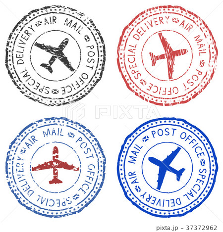 Colored postmarks. Round SPECIAL DELIVERY ink sign Colored postmarks. Round SPECIAL DELIVERY ink sign 37372962