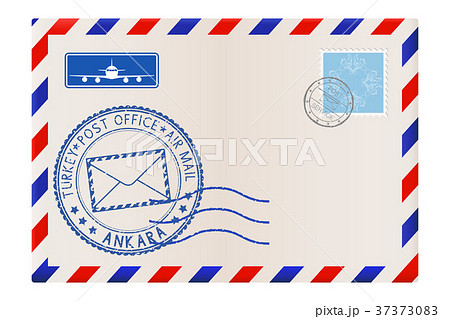 Envelope with ANKARA stamp. International mail Envelope with ANKARA stamp. International mail 37373083