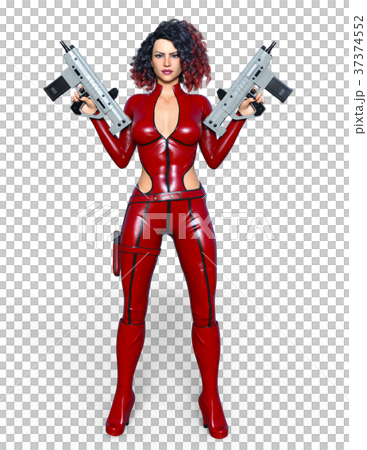 插图素材: 女战士