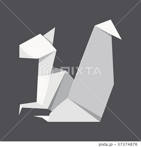 Origami squirrel concept background, realistic style Origami squirrel concept background, realistic style 37374876