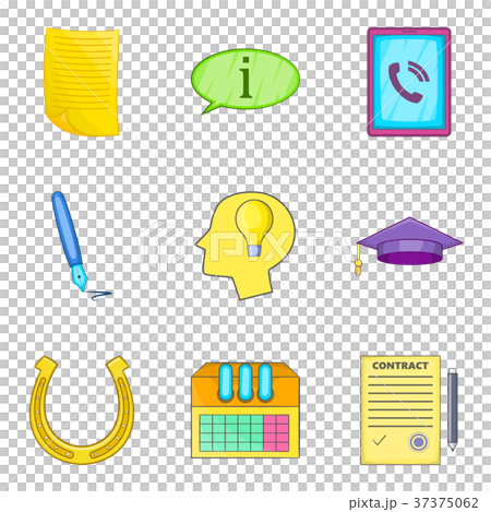 Progressive idea icons set, cartoon style Progressive idea icons set, cartoon style 37375062