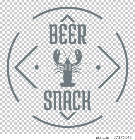 Crayfish logo, simple gray style 37375146