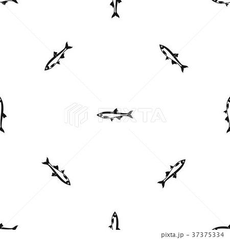 Herring fish pattern seamless black Herring fish pattern seamless black 37375334