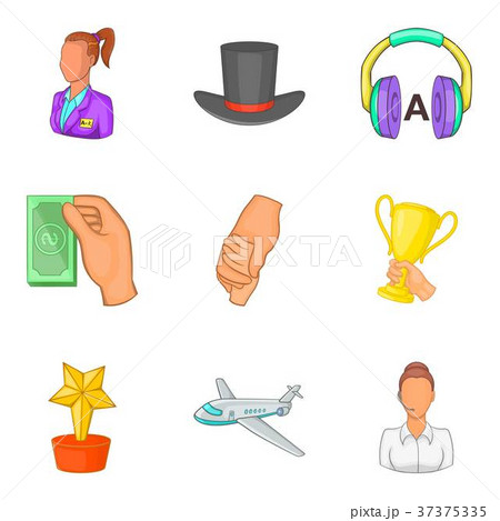 Task-work icons set, cartoon style Task-work icons set, cartoon style 37375335