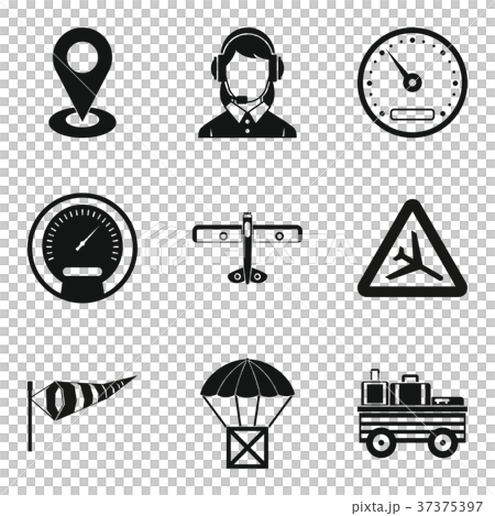 Access point icons set, simple style Access point icons set, simple style 37375397