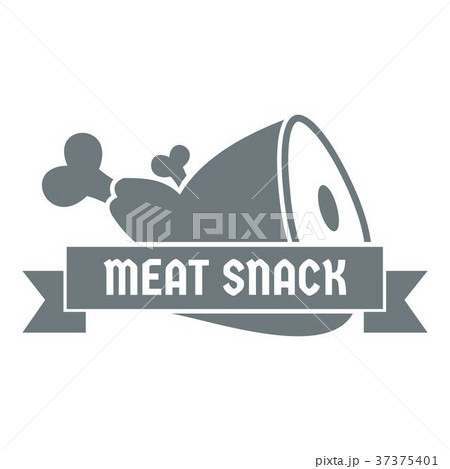 Meat logo, simple gray style 37375401