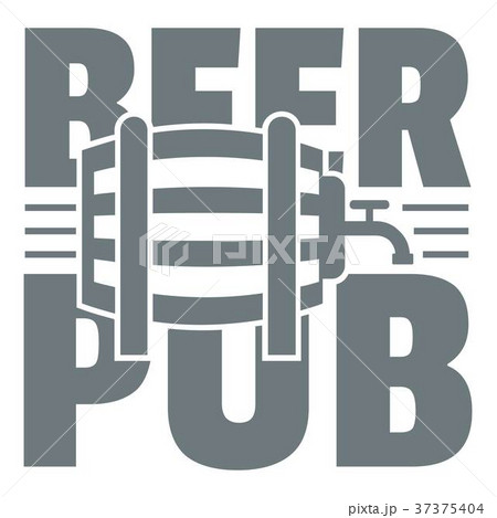 Beer pub logo, simple gray style Beer pub logo, simple gray style 37375404