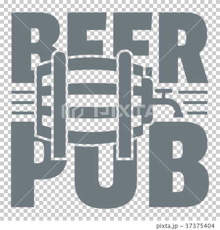 Beer pub logo, simple gray style Beer pub logo, simple gray style 37375404