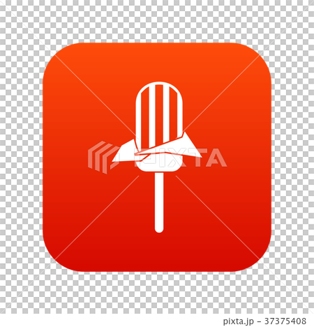 Ice Cream icon digital red Ice Cream icon digital red 37375408