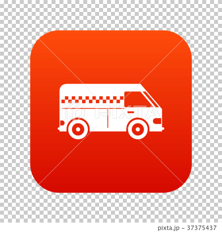 Minibus taxi icon digital red - Stock Illustration [37375437] - PIXTA