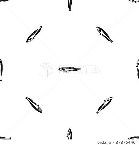Atlantic mackerel, Scomber scombrus pattern seamless black 37375440