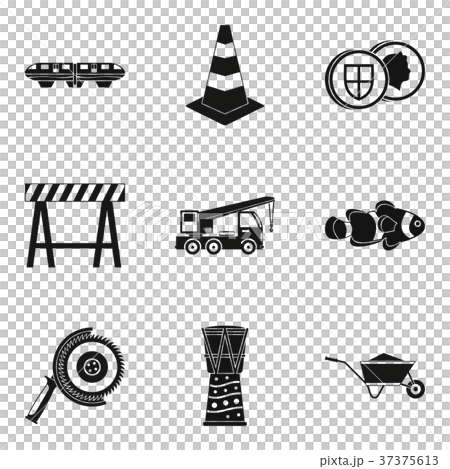 Supply of material icons set, simple style 37375613