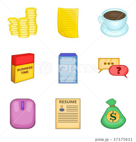 Stash icons set, cartoon styleのイラスト素材 [37375631] - PIXTA