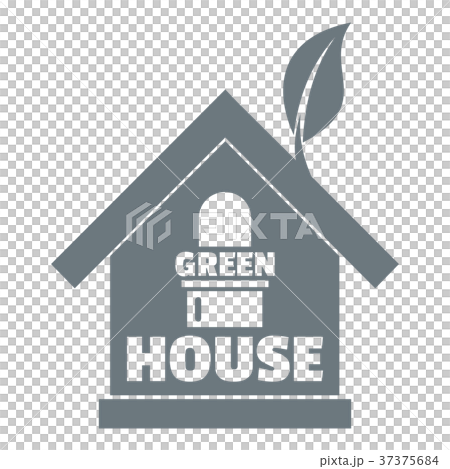 Green house logo, simple gray style 37375684