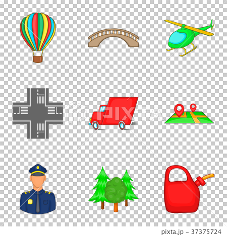Motion control icons set, cartoon style Motion control icons set, cartoon style 37375724