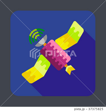 Space satellite concept background, cartoon style Space satellite concept background, cartoon style 37375825