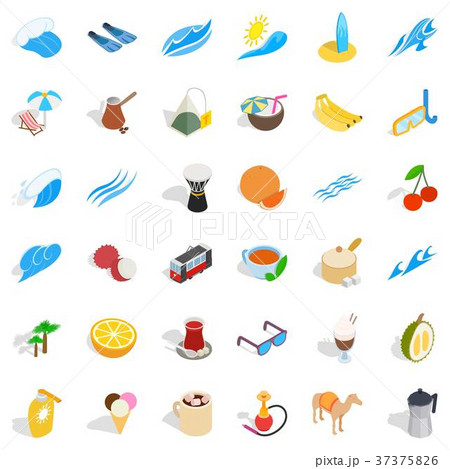 Cezve icons set, isometric style 37375826