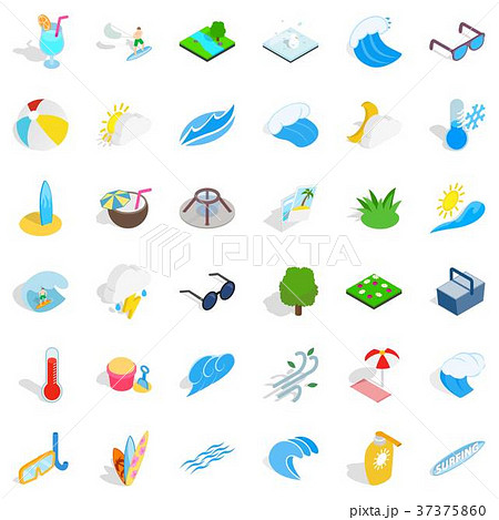 Water icons set, isometric style Water icons set, isometric style 37375860