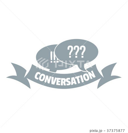 Conversation logo, simple gray style 37375877