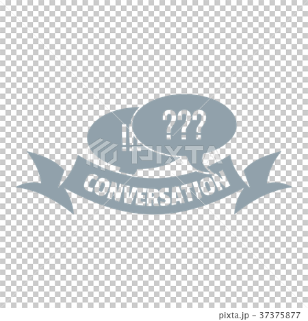Conversation logo, simple gray style 37375877