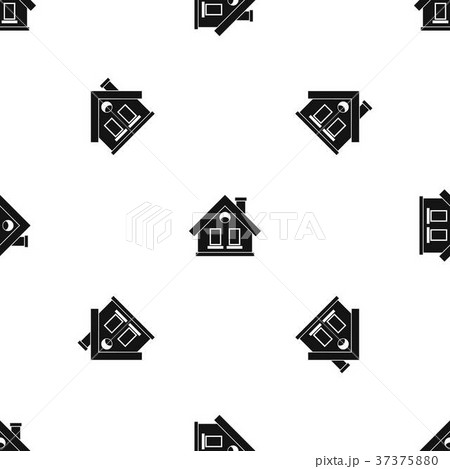 House pattern seamless black 37375880