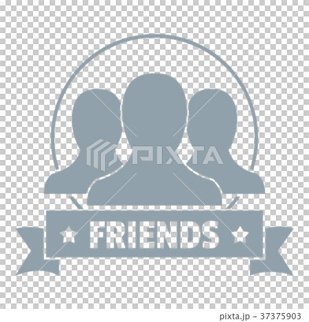 Friends logo, simple gray style Friends logo, simple gray style 37375903