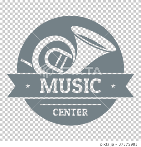 Musical instrument trumpet logo, simple gray style Musical instrument trumpet logo, simple gray style 37375993