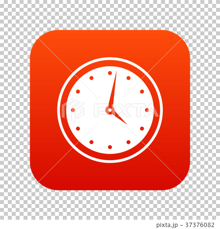 Watch icon digital red 37376082