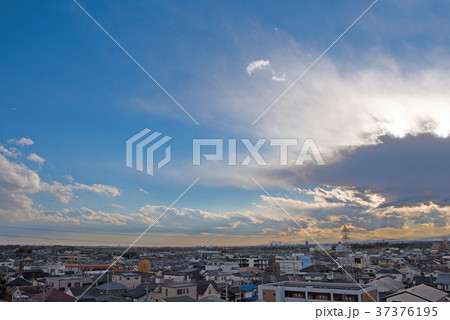 指扇駅前より東京方面 景色 夕景 指扇駅前より東京方面 景色 夕景 37376195