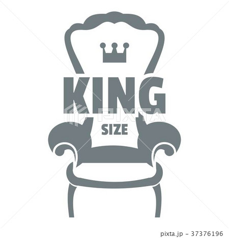Royal armchair logo, simple gray style 37376196