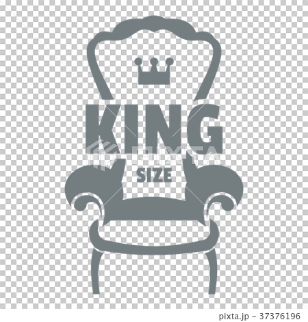 Royal armchair logo, simple gray style 37376196