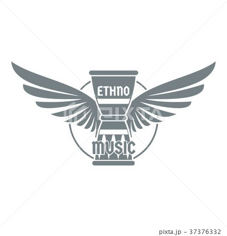 Percussion instrument logo, simple gray style Percussion instrument logo, simple gray style 37376332