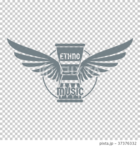 Percussion instrument logo, simple gray style Percussion instrument logo, simple gray style 37376332
