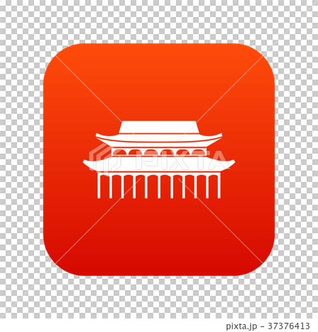 Buddha Toothe Relic Temple in Singapore icon digital red Buddha Toothe Relic Temple in Singapore icon digital red 37376413