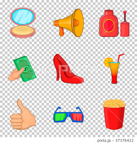 Catering icons set, cartoon style Catering icons set, cartoon style 37376422