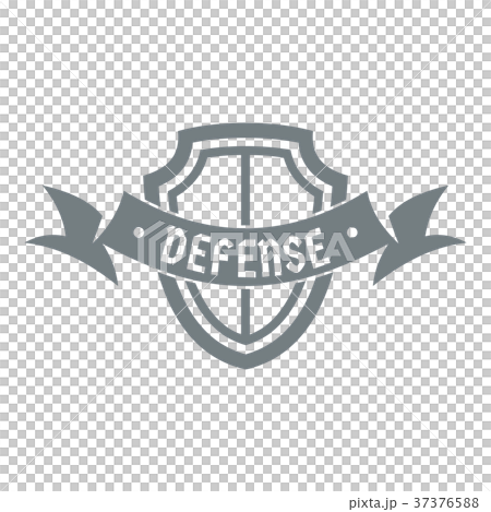 Shield knight logo, simple gray style 37376588