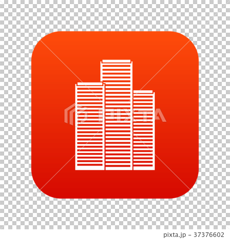 Skyscrapers in Singapore icon digital red 37376602