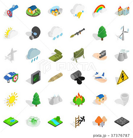 Rainbow icons set, isometric style Rainbow icons set, isometric style 37376787