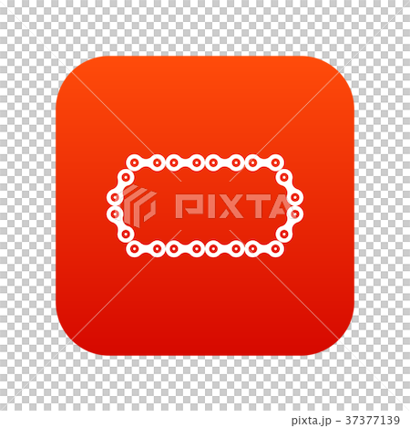 Bicycle chain icon digital red Bicycle chain icon digital red 37377139