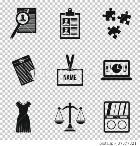 Press icons set, simple style - Stock Illustration [37377321] - PIXTA
