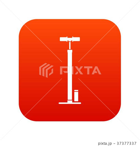 Bicycle pump icon digital red Bicycle pump icon digital red 37377337