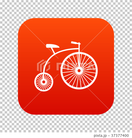 Penny-farthing icon digital red 37377400