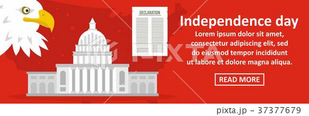 Usa independence day banner horizontal concept 37377679