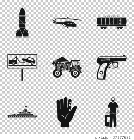Burden icons set, simple style Burden icons set, simple style 37377681