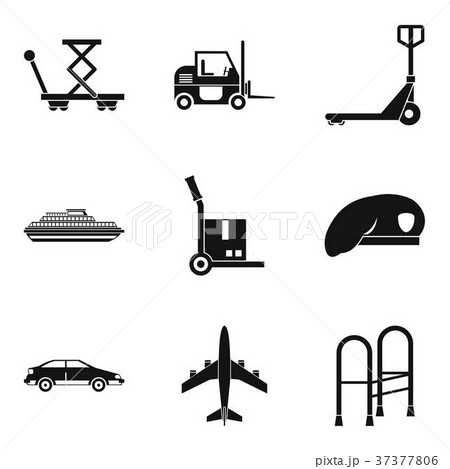 Encumbrance icons set, simple style 37377806