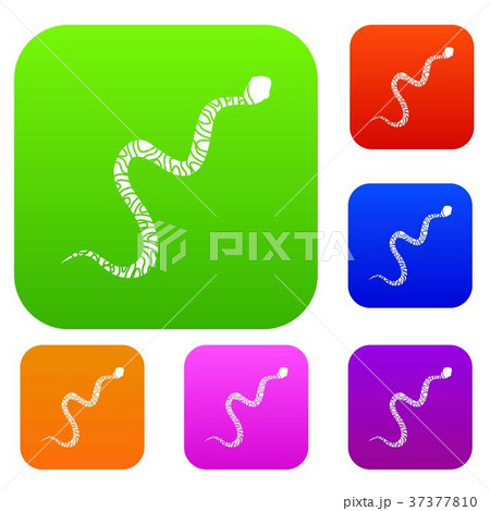 Snake wriggling set color collection 37377810