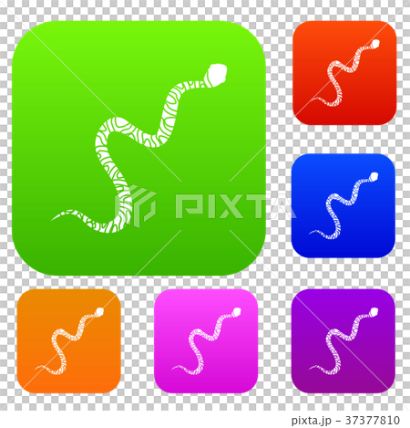 Snake wriggling set color collection 37377810