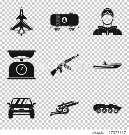 Struggle icons set, simple style Struggle icons set, simple style 37377857