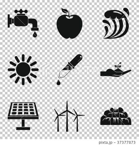 Particle icons set, simple style - Stock Illustration [37377873] - PIXTA